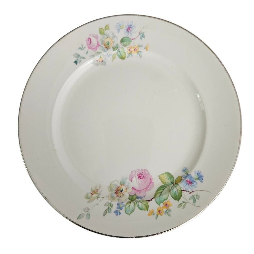 Pope Gosser Elda Dessert Plates 6.25 Inch Set of 2 Floral China